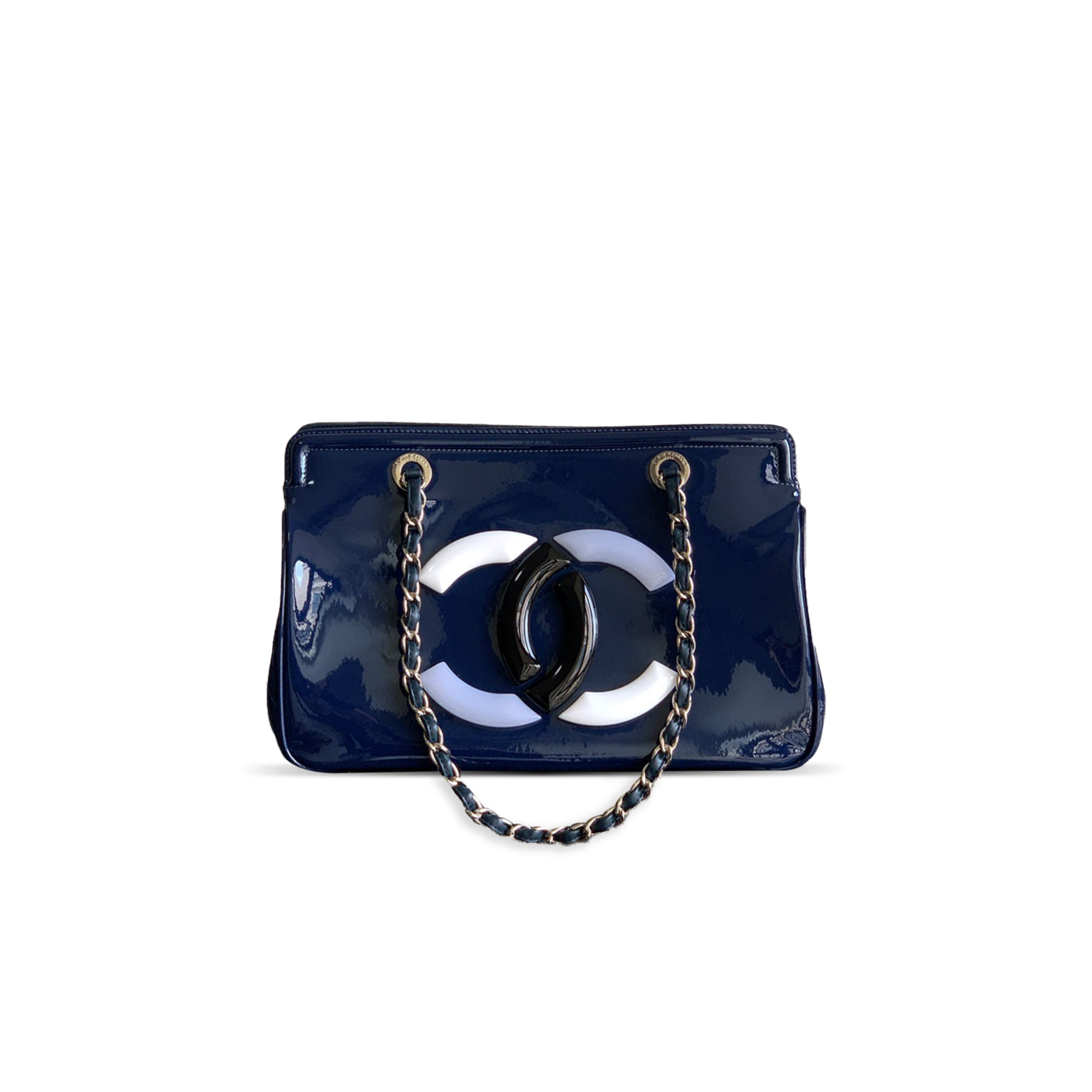 Ch**el cow patent leather tote (33*32*12.5cm)